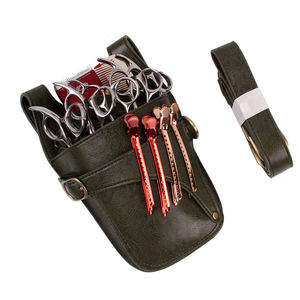 Étui de ceinture en cuir véritable de haute qualité pour ciseaux de barbier, étui pour outils de coiffure, accessoires, ceinture de taille, porte-épaule - Product Image 6