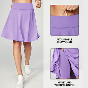 Falda de tenis para mujer con bolsillos, funcional y elegante, cintura elástica, opciones de marca personalizadas, ideal para atletas - Product Image 3