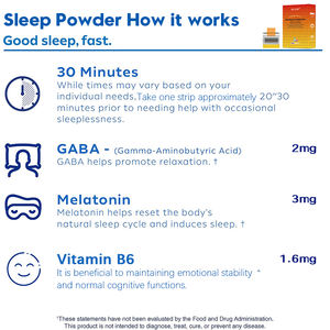 Tiras de Sueño de Alta Calidad que se Disuelven Oralmente, Suplementos en Películas de Desintegración Oral para Adultos - Product Image 2