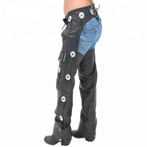 Premium Quality <b>Leather</b> Lightweight Motorbike <b>Chaps</b> / <b>Men's</b> Vintage Durable Motorbike <b>Leather</b> <b>Chaps</b> for Sale - Product Image 2