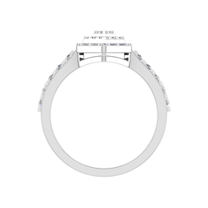 Elegante hexágono geométrico 950 anillo de diamante de platino I1 anillos finos de diamante Natural para mujeres OEM ODM joyería de platino personalizada - Product Image 3