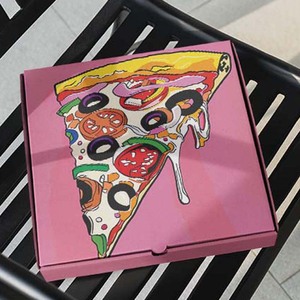 Wholesale Customized Corrugated Paper Folding <strong>30</strong> X <strong>30</strong> cm Storage pink square Pizza Box with <strong>Custom</strong> logo - Product Image 2