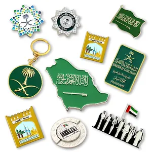 Uae Oman Chief Pin Badge Profesión Logos personalizados Artesanía de metal Arabia Saudita Esmalte Pins PARA EL Día Nacional