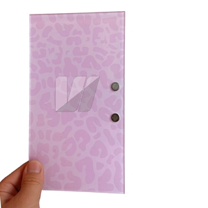 Extensión de pestañas magnéticas personalizadas rosa de alta calidad, azulejo acrílico, paleta de formas cuadradas de flores de corazón sostenible para artistas de pestañas - Product Image 3