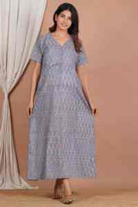 Vestido de Maternidad con Estampado a Mano y Cierre para Lactancia, Ajuste Perfecto Personalizado, Vestido de Maternidad Posparto Cómodo para Mujer - Product Image 3