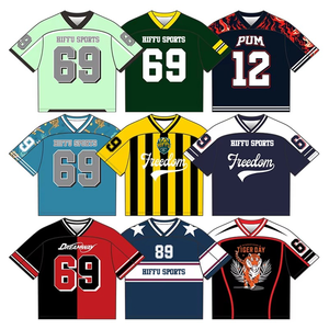 Logotipo personalizado de gran tamaño Boxy Fit Mesh Jerseys 100% Poliéster Tejido Cuello en V Corto Transpirable Servicio de serigrafía OEM - Product Image 6