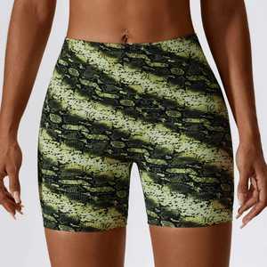Short de fitness respirant taille haute pour femme avec impression par sublimation grande taille vêtements de course et de yoga d'été - Product Image 2