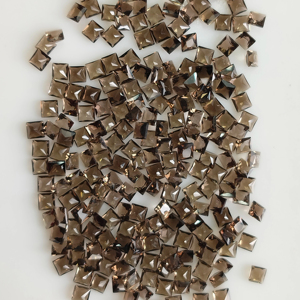 Cuarzo Ahumado Natural de 3MM, Corte Princesa Cuadrado, Gema Suelta de la Mejor Calidad para Joyería y Fabricación de Collares - Product Image 4