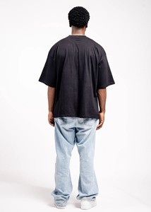 เสื้อยืดผ้าฝ้าย100% เฮฟวี่เวทสำหรับผู้ชายทรงโอเวอร์ไซส์สไตล์สตรีทแวร์ยาว240 GSM - Product Image 2
