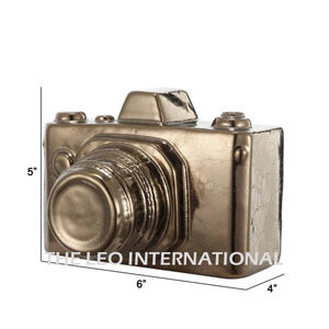 อลูมิเนียมโลหะกล้องAmoreta Handmade Mediaหุ่นFigurinesประติมากรรมกลางAccent Showชิ้น 6X5X4 นิ้วBronze - Product Image 1