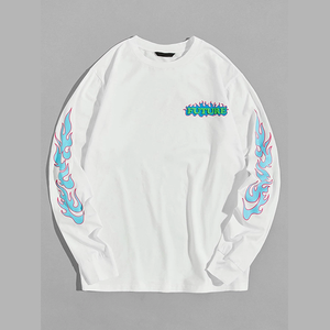 T-shirt à manches longues pour homme, nouvelle mode, coton de qualité, coupe ample, col rond, vêtements d'hiver, t-shirts à manches longues personnalisés - Product Image 4