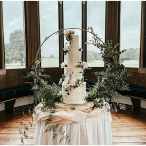 Support de gâteau d'arche d'acier inoxydable de vente chaude pour la décoration de centres de table de mariage avec la qualité de la meilleure qualité - Product Image 1