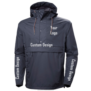 Custom Made <b>Men's</b> Plus Size Lightweight <b>Canvas</b> <b>Jacket</b> High Quality 100% Polyester Waterproof Rain Hoodie - Product Image 6