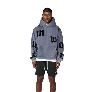 Sweats à capuche pour hommes lavage à l'acide couleur unie unie vierge grande taille poids lourd 2023 sweat à capuche pour hommes lavage à l'acide à capuche - Product Image 1