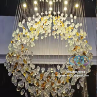 Candelabro de cristal de altura ajustable, accesorios colgantes decorativos E12 para habitaciones de hotel, Emiratos Árabes Unidos, Arabia Saudita, Qatar, Omán, EE. UU., China