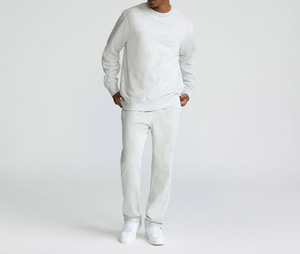 สเวตเตอร์แบบสวมหัวสำหรับผู้ชายเสื้อสเวตเตอร์แบบสวมหัวคอกลมผ้าโพลีเอสเตอร์แบบถักใส่ได้ทุกฤดูใบไม้ร่วงโลโก้แบบกำหนดเองใหม่ - Product Image 5