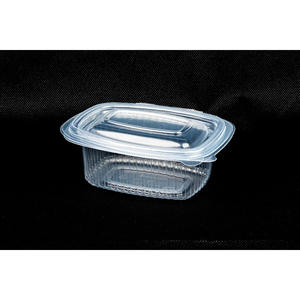 Conteneur alimentaire ovale à couvercle articulé en PP de 250 cc, 15 paquets x 50 pièces, B2B - Product Image 2