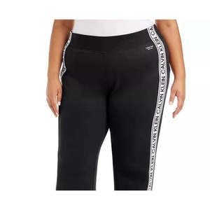 Pantaloni Jogger Sportivi Calvin Klein da Donna, Taglia Plus, Neri, Vita Alta, Stile Dritto, Taglia 3X con Logo-Tape - Product Image 2