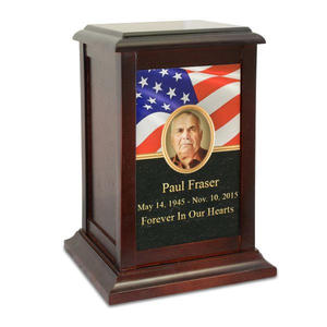 Modern Designer Wooden Cremation Urn <b>for</b> Adults Elegant Tribute with Natural Finish <b>for</b> Human <b>Ashes</b> or Pet <b>Caskets</b> - Product Image 4