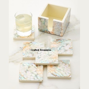 Juego de 4 piezas de posavasos de madera de resina epoxi hechos a mano, exportador indio de alta calidad, venta exclusiva, indio de alta calidad - Product Image 6