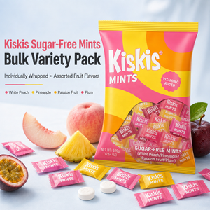 Bonbons sans sucre KisKis en gros, 500g, assortiment en vrac, emballés individuellement, pour l'hôtellerie et la restauration (réception) - Product Image 1