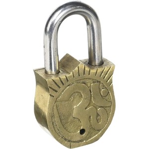 PARIJAT HANDICRAFT Brass Padlock-2 <b>Keys</b>-Waterproof-Golden Finish-High Quality Door <b>Lock</b> - Product Image 3