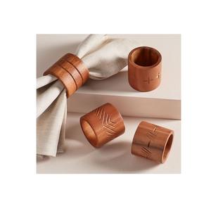 Ensemble d'anneaux de serviette en bois artisanal pour tables à manger élégantes, mariages, occasions festives, hôtels, restaurants et maisons - Product Image 6