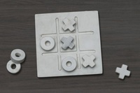 Tic Tac Toe en marbre noir pur Cadeau parfait pour l'anniversaire Tic Tac Toe Jeu d'intérieur élégant pour les enfants et les jeux de société familiaux