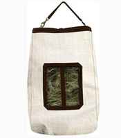 Sac à foin équestre personnalisé de haute qualité avec bordure, durable, design à 2 flocons, fabriqué au Pakistan