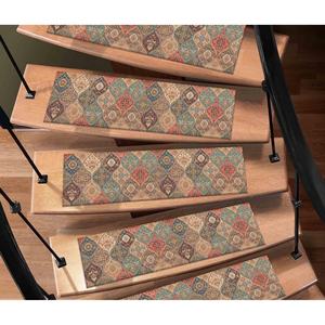 <b>Red</b> Ethnic Pattern Printed Rug - Kilim Design, Modern, Machine Washable, Stair Tread,Goblen - Product Image 5