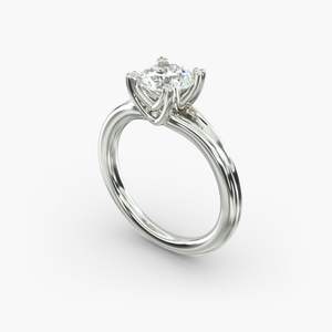 Anillo de Compromiso Solitario Tejido, Joyería Fina con Diseño Único para Cualquier Lugar - Product Image 1