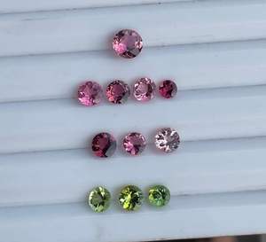 พลอยทัวร์มาลีนเจียระไนแบบหลายสีตามธรรมชาติ - Product Image 3