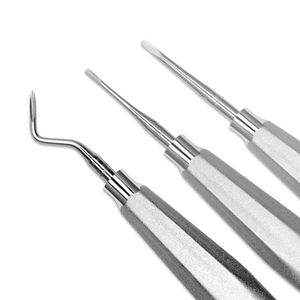 Juego de 3 Elevadores Dentales para Cirugía de Raíz Apical, Instrumento Manual de Acero Inoxidable, Base de Seguridad ISO13485, Herramientas Quirúrgicas - Product Image 4