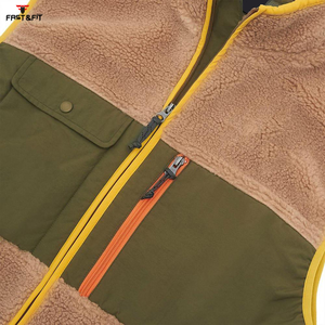 Gilet sans manches en polaire polaire de haute qualité pour homme, couleur unie, fermeture éclair intégrale, vêtement d'extérieur d'automne - Product Image 6