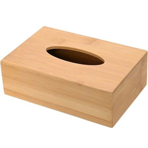 Caja de pañuelos de madera rectangular con servilletero con tapa deslizante para decoración de baño u oficina de granja rústica - Product Image 5