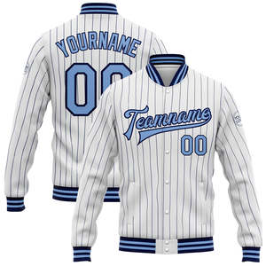 Veste de sport personnalisée à rayures, 100% coton respirant, avec impression du nom et du numéro de l'équipe, style décontracté, vêtements d'hiver - Product Image 5