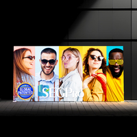 Linteau 120mm Personnalisé Double Sidesbackwall Libre Debout Seg Portable Led Tissu Sans Cadre Mince Tissu Publicité Boîte À Lumière