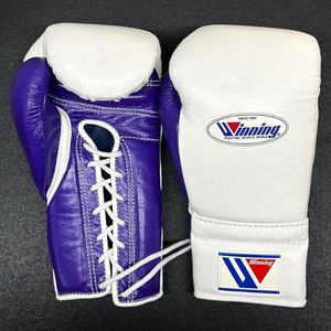 Gants de boxe en cuir véritable respirants et légers à lacets vert doré pour l'entraînement de sparring, Muay Thai, Kickboxing - Gym - Product Image 3