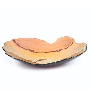 Hoja dorada con acabado interior, cocina exterior negra, frutas y dulces para servir cuenco, decoración del hogar, forma personalizada con curvas - Product Image 6