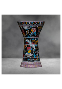 Auténtica Darbuka Gawharet El Fan Faraónica del Antiguo Egipto, 23 cm, de Aluminio Hecha a Mano - Product Image 5