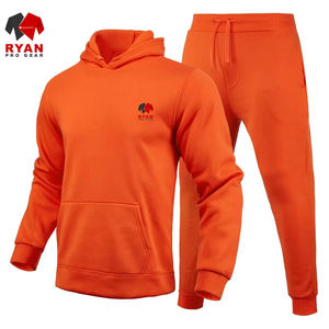 Chándal de moda con mangas completas, precio al por mayor, chándal con logotipo desgastado de lana de algodón suave - Product Image 3