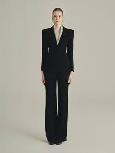 Pantalones Elegantes de Pierna Recta para Mujer, Estilo Minimalista, Frente Plano, Servicio ODM, SOUL, 20% Seda, 80% Poliéster - Product Image 6