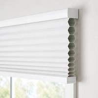 Persianas Celulares Verticales Inalámbricas Modernas de Panal Liso, Cortinas de Ventana de Poliéster Spunlace Motorizadas con Oscurecimiento de Habitaciones, Tamaño Personalizado
