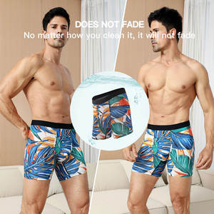 Boxers d'été respirants de haute qualité pour hommes, personnalisables par sublimation, en Spandex/Coton, style Hip Hop avec cordon de serrage - Product Image 4