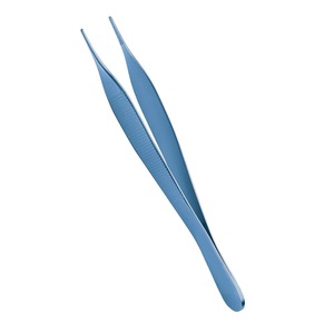 Fórceps de vendaje Adson, fórceps de tejido de acero inoxidable de grado quirúrgico de 12cm con puntas dentadas para un manejo de precisión - Product Image 1