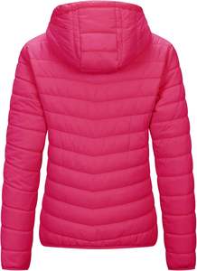 Outdoor Ventures Women's <b>Waterproof</b> Full-Zip Quilted Winter Coat <b>Packable</b> <b>Lightweight</b> Puffer <b>Jacket</b> Front Logo Cotton Filling - Product Image 4