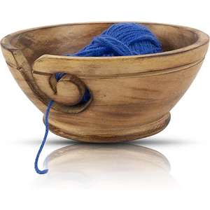 Best Selling Customize Handmade Wooden Yarn Bowl <b>Wool</b> Bowl Yarn <b>Holder</b> Wooden Bowl for <b>Knitting</b> from Indian Exporter - Product Image 2