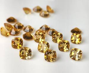 Citrino Amarillo Natural de 4mm-8mm, Corte Cojín, Facetado, Gemas Sueltas Hechas a Mano de Alta Calidad para Joyería - Product Image 3