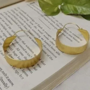 Brass Gold Plated Stud and Hoop <b>Earrings</b> with <b>Opal</b> Pearl Diamond - Product Image 1