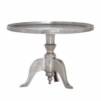 Azora Industries Table basse en aluminium massif de salon Table à manger en résine de rivière Table centrale ronde époxy de luxe